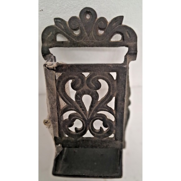 Other - Vintage Cast Iron Match Stick Holder Striker 6 inch Wall Hanging